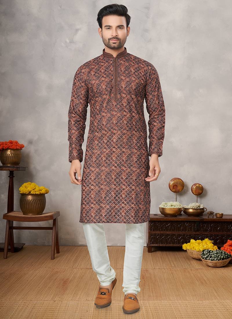 Lucknowi Cotton Kurta & Pajama