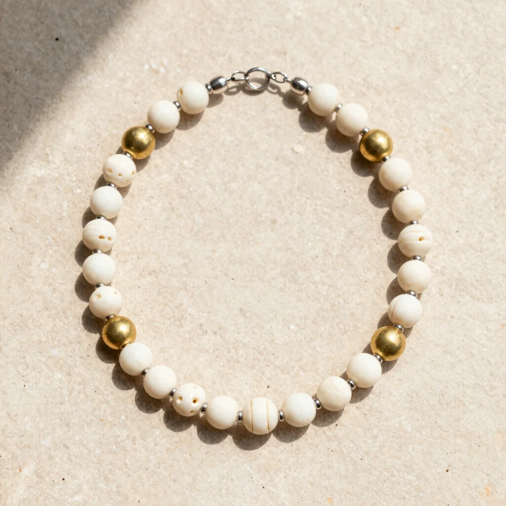 Carved Bone Collar Necklace